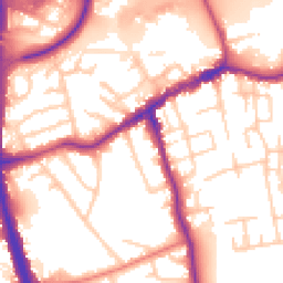 Daytime road noise heatmap for SK8 1DE