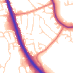 Daytime road noise heatmap for SK8 1DF