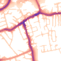 Daytime road noise heatmap for SK8 1DU