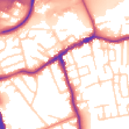 Daytime road noise heatmap for SK8 1DW