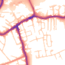 Daytime road noise heatmap for SK8 1DX