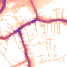Daytime road noise heatmap for SK8 1DY