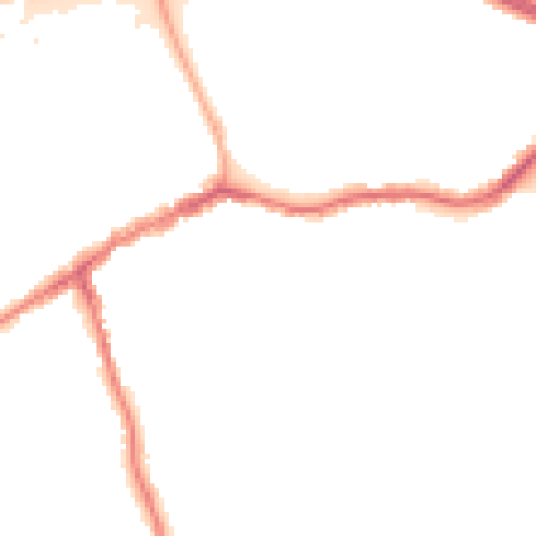 Night-time road noise heatmap for SK8 1EE