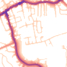 Daytime road noise heatmap for SK8 1EJ
