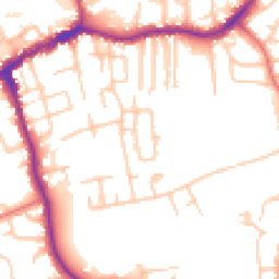 Daytime road noise heatmap for SK8 1EQ