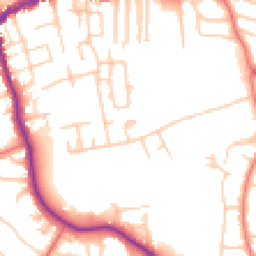 Daytime road noise heatmap for SK8 1ET