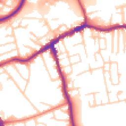 Daytime road noise heatmap for SK8 1GL