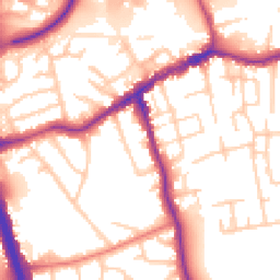 Daytime road noise heatmap for SK8 1GY