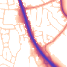 Daytime road noise heatmap for SK8 1JH