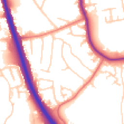 Daytime road noise heatmap for SK8 1LE