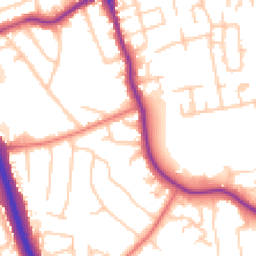 Daytime road noise heatmap for SK8 1NH