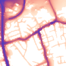 Daytime road noise heatmap for SK8 1PY