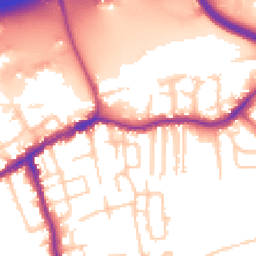 Daytime road noise heatmap for SK8 2AA