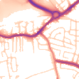 Daytime road noise heatmap for SK8 2AP