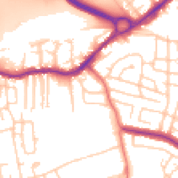 Daytime road noise heatmap for SK8 2AW