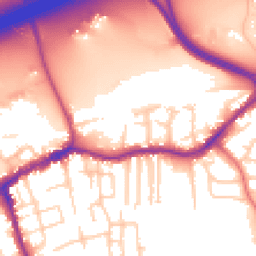 Daytime road noise heatmap for SK8 2AZ