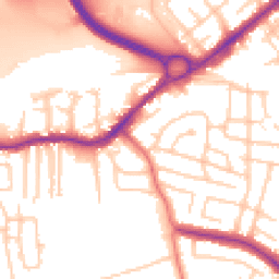 Daytime road noise heatmap for SK8 2BY