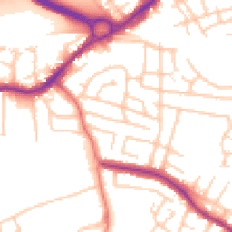 Daytime road noise heatmap for SK8 2DH