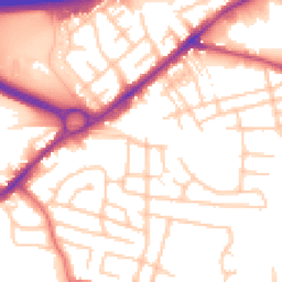 Daytime road noise heatmap for SK8 2EE