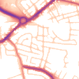 Daytime road noise heatmap for SK8 2EL