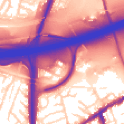 Daytime road noise heatmap for SK8 2GP