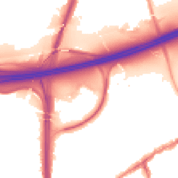 Night-time road noise heatmap for SK8 2GP