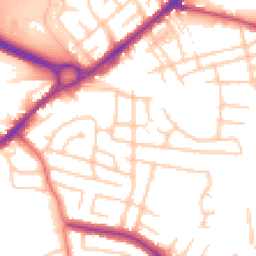 Daytime road noise heatmap for SK8 2HB