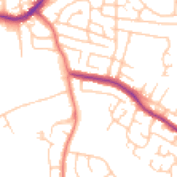 Daytime road noise heatmap for SK8 2LQ