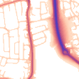 Daytime road noise heatmap for SK8 3AD