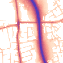Daytime road noise heatmap for SK8 3AH