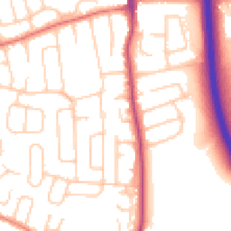 Daytime road noise heatmap for SK8 3BD