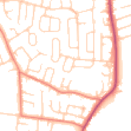 Daytime road noise heatmap for SK8 3BX