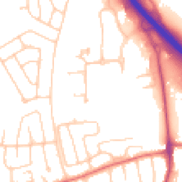 Daytime road noise heatmap for SK8 3SR