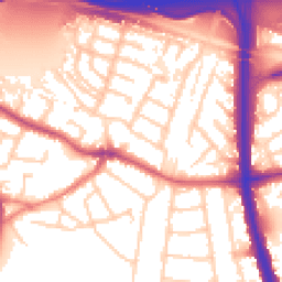 Daytime road noise heatmap for SK8 4AE