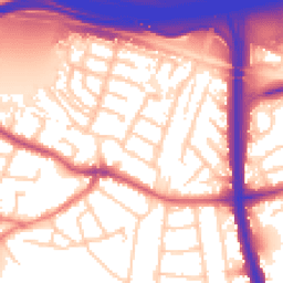 Daytime road noise heatmap for SK8 4AH