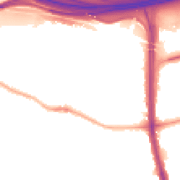 Night-time road noise heatmap for SK8 4AH