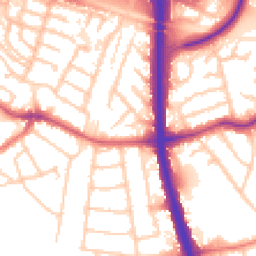 Daytime road noise heatmap for SK8 4AS