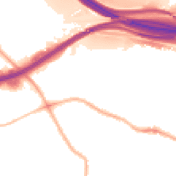 Night-time road noise heatmap for SK8 4DY