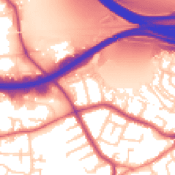 Daytime road noise heatmap for SK8 4ED