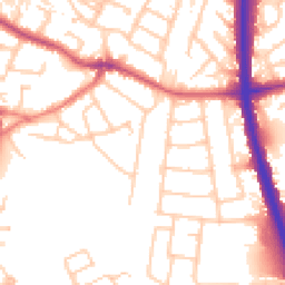 Daytime road noise heatmap for SK8 4LS