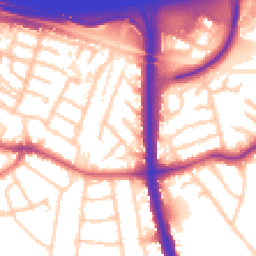 Daytime road noise heatmap for SK8 4NU