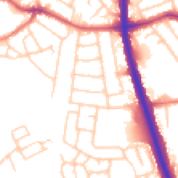 Daytime road noise heatmap for SK8 4PG