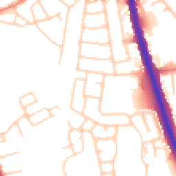 Daytime road noise heatmap for SK8 4QD