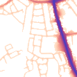 Daytime road noise heatmap for SK8 4QU