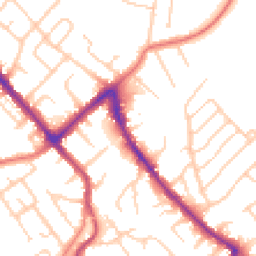 Daytime road noise heatmap for SK8 5AF