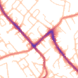 Daytime road noise heatmap for SK8 5DB
