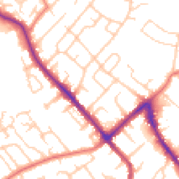 Daytime road noise heatmap for SK8 5EQ