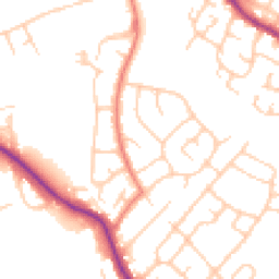 Daytime road noise heatmap for SK8 5HU