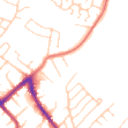 Daytime road noise heatmap for SK8 5PA