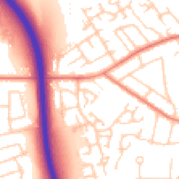 Daytime road noise heatmap for SK8 6BJ